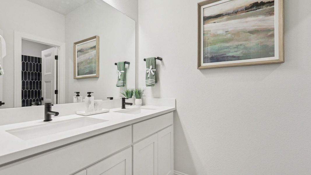 Representative furnished interior of a home built from the Cornell by Brightland Homes in Green Meadows Premier, Celina (Image 21).