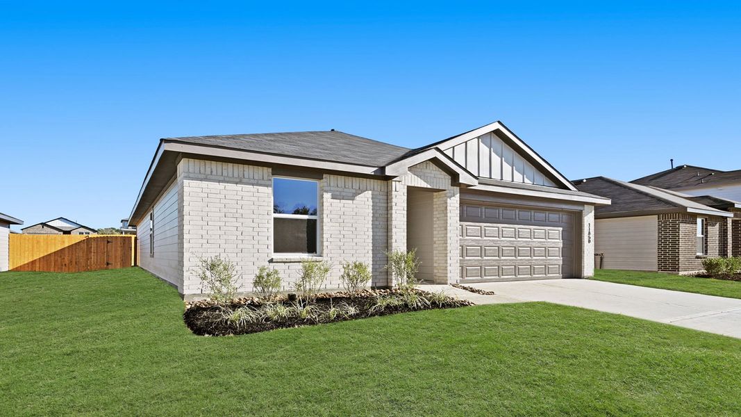 Representative exterior photo of a completed home built from the Baylor by D.R. Horton in Lexington Heights, Willis, TX (Image 20). Representative exterior photo of a completed home built from the Baylor by D.R. Horton in Lexington Heights, Willis, TX (Image 20).