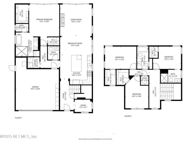 2D floor plan layout of this home in , Jacksonville Beach, FL (Image 5).