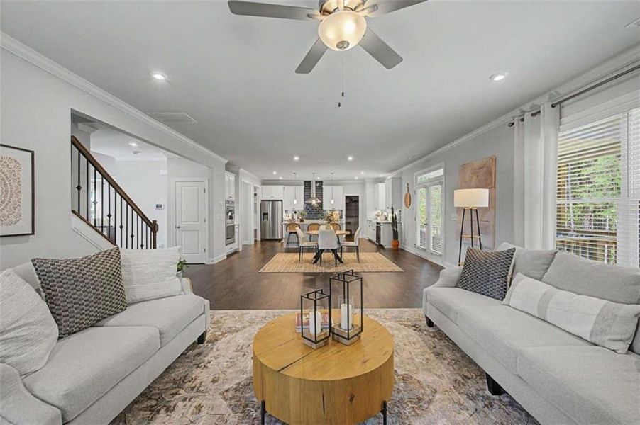 Furnished interior view inside a new home in The Estates at Hurricane Pointe, Douglasville (Image 13).