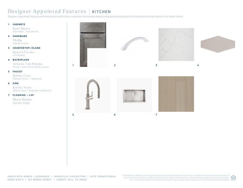 Sample of building materials used in homes in Santa Rita Ranch - Eldorado, Liberty Hill (Image 3).