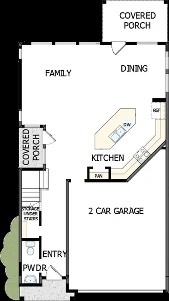 2D floor plan layout of this home in Easton Park – Nelson Village - Haven Series, Austin, TX (Image 2).