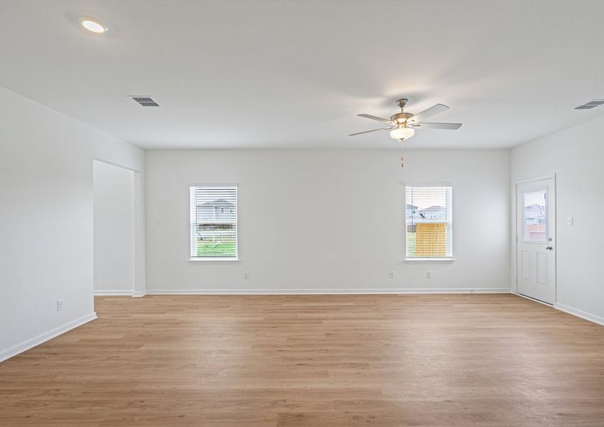 Family room with vinyl flooring Family room with vinyl flooring