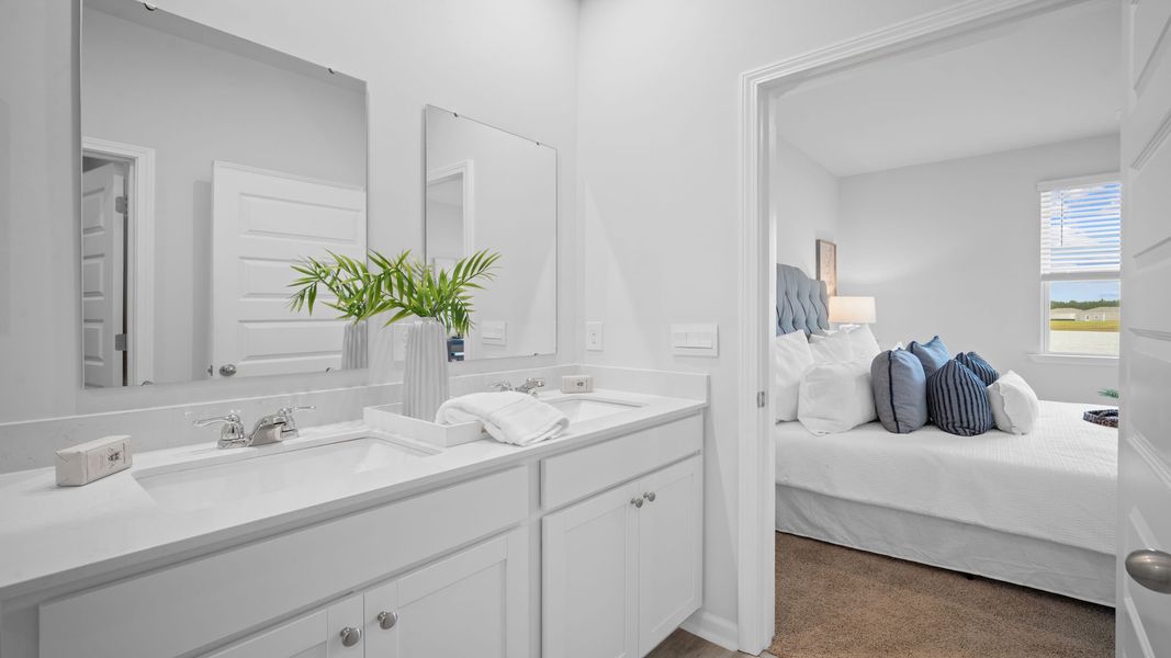 Furnished interior view inside a new home in The Lakes at North Glynn, Brunswick (Image 15).