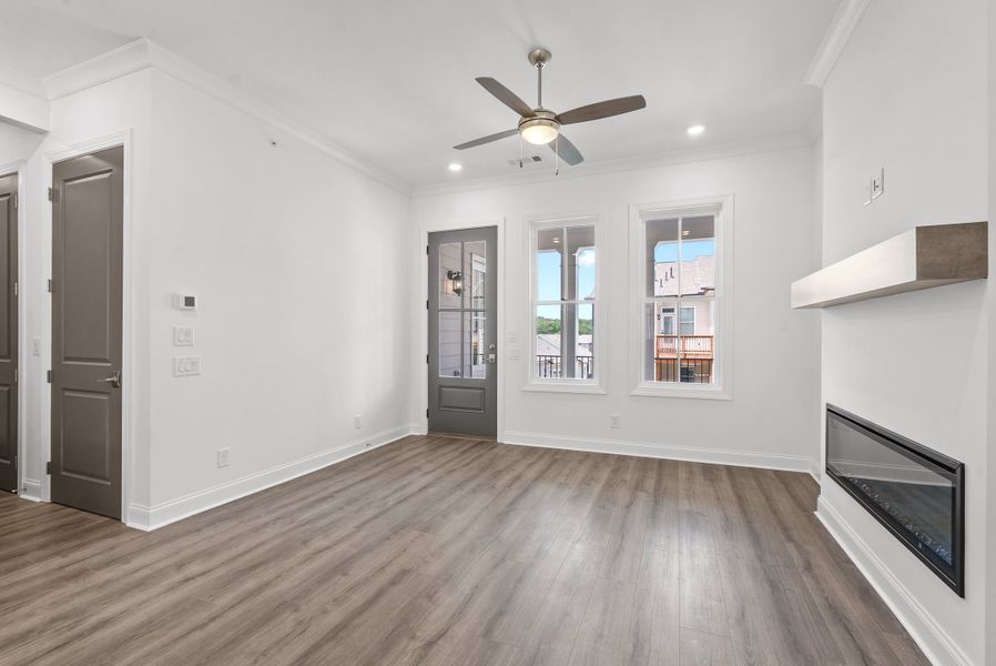 Representative unfurnished interior of a home built from the The Cascade II by The Providence Group in Waterside Condos, Peachtree Corners (Image 30).