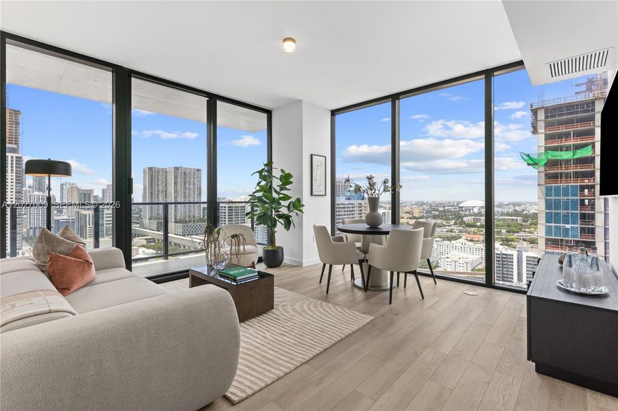 Furnished interior view inside a new home in , Miami (Image 40).