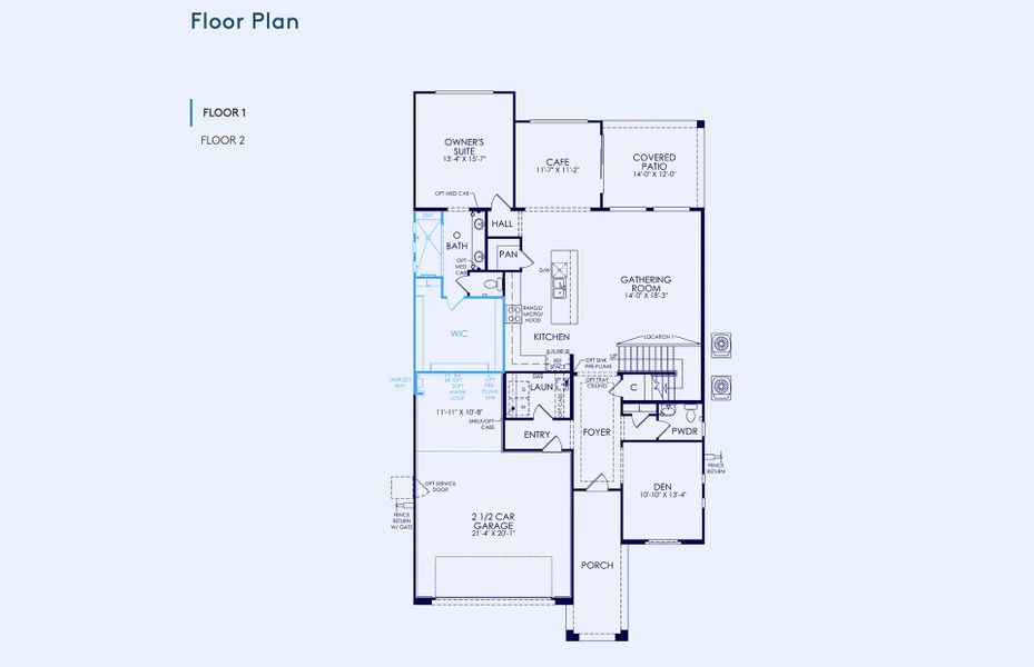 2D floor plan layout of this home in Legado West, Queen Creek, AZ (Image 5).