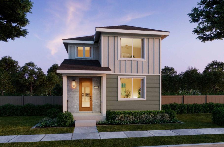 Representative exterior photo of a completed home built from the 2 by Risewell Homes in Woodrose at Painted Prairie, Aurora, CO (Image 20). Representative exterior photo of a completed home built from the 2 by Risewell Homes in Woodrose at Painted Prairie, Aurora, CO (Image 20).