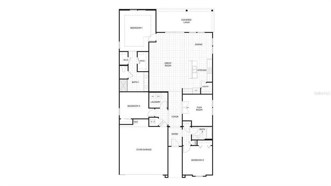 2D floor plan layout of this home in American Village, Palm Coast, FL (Image 5). 2D floor plan layout of this home in American Village, Palm Coast, FL (Image 5).