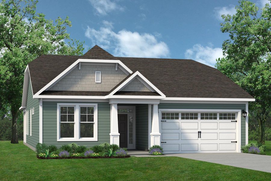 Representative exterior photo of a completed home built from the The Shorebreak by Chesapeake Homes in Traditions at Carolina Forest, Myrtle Beach, SC (Image 23).