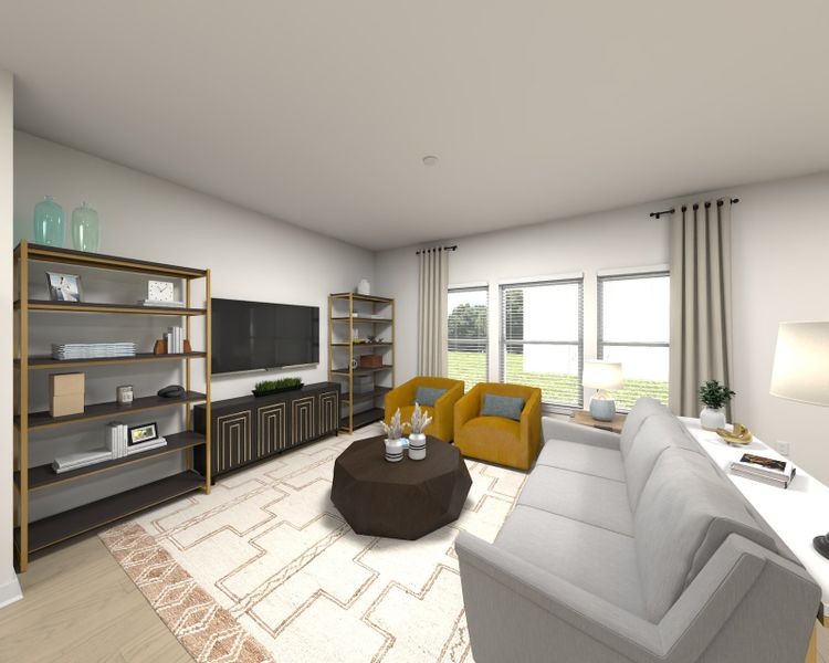 Furnished interior view inside a new home in Greystone - Vista Townhomes, Smyrna (Image 4).