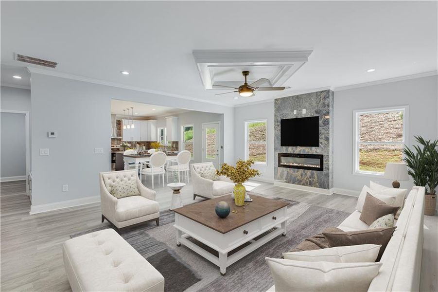 Furnished interior view inside a new home in , Gainesville (Image 4).