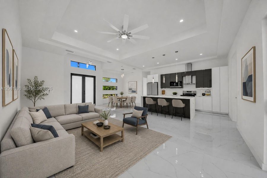 Furnished interior view inside a new home in , Cape Coral (Image 38). Furnished interior view inside a new home in , Cape Coral (Image 38).
