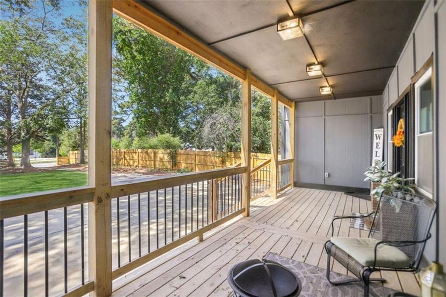 Exterior details and patio area of a home in , Atlanta (Image 2).