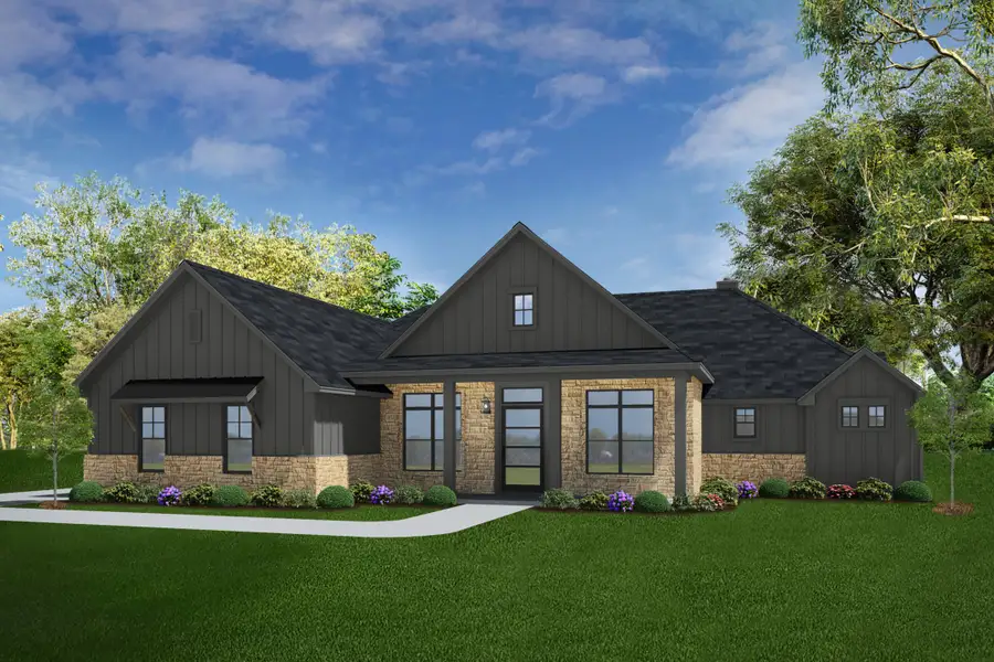 Representative exterior photo of a completed home built from the Concho II by Flintrock Builder in King Oaks, Salado, TX (Image 2). Representative exterior photo of a completed home built from the Concho II by Flintrock Builder in King Oaks, Salado, TX (Image 2).