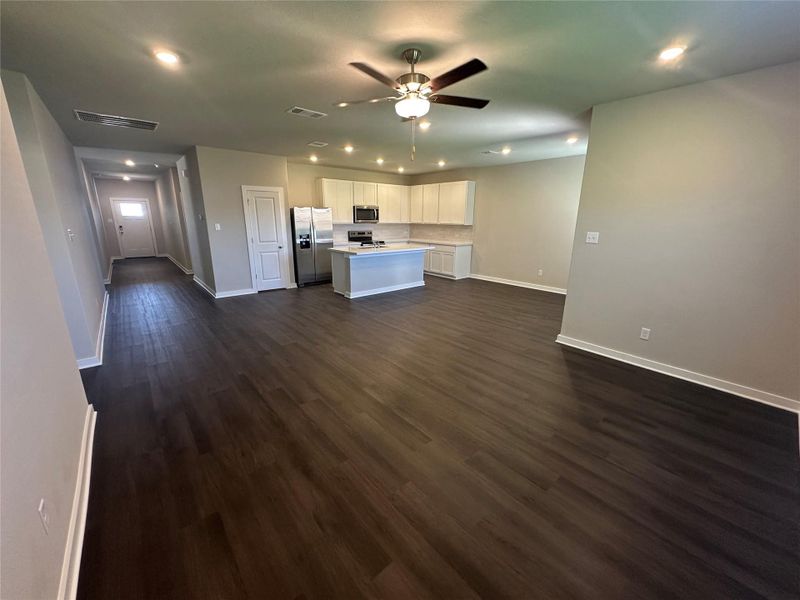 From Family Room to Causal Dining & Kitchen