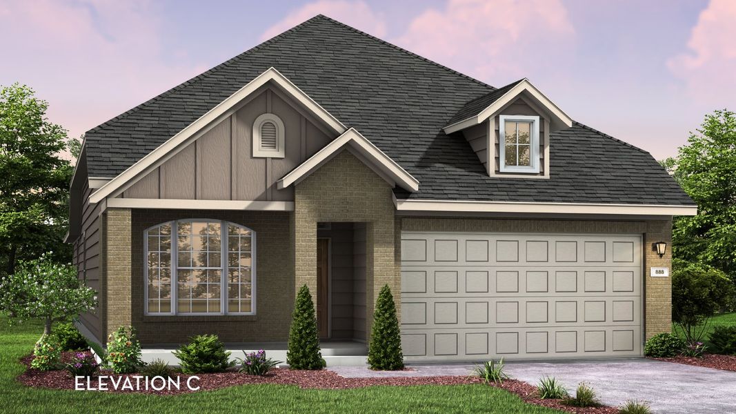 Representative exterior photo of a completed home built from the Comanche by CastleRock Communities in Hughes Landing, Dickinson, TX (Image 5).