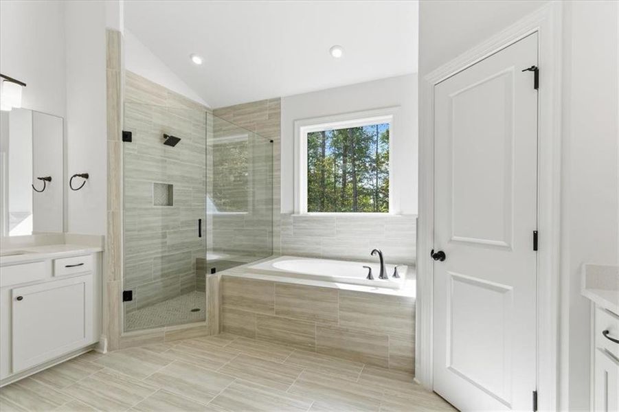 Furnished interior view inside a new home in The Estates at Hurricane Pointe, Douglasville (Image 5). Furnished interior view inside a new home in The Estates at Hurricane Pointe, Douglasville (Image 5).