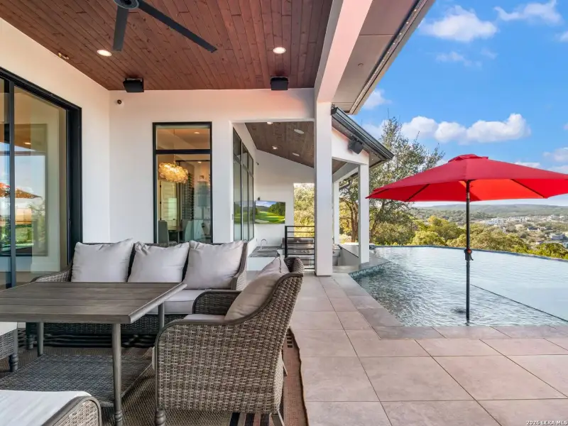 Exterior details and patio area of a home in , San Antonio (Image 36).