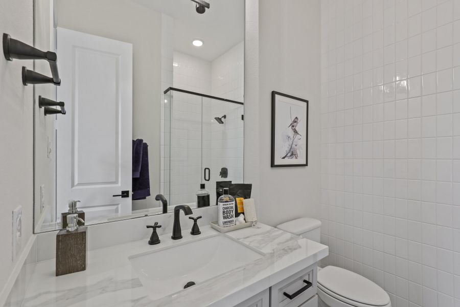 Furnished interior view inside a new home in Bridgeland 45', 50', 70', Cypress (Image 32).