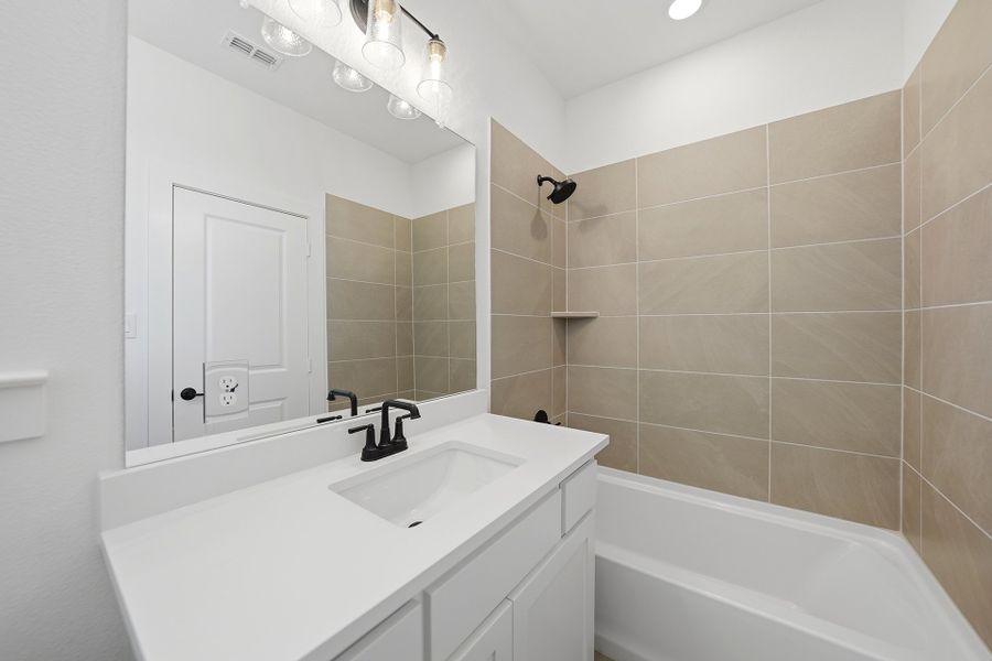 Furnished interior view inside a new home in Park Place - 80' Lots, Prosper (Image 13).