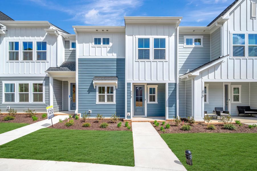 Representative exterior photo of a completed home built from the Wilson by Tri Pointe Homes in Holding Village, Wake Forest, NC (Image 1). Representative exterior photo of a completed home built from the Wilson by Tri Pointe Homes in Holding Village, Wake Forest, NC (Image 1).
