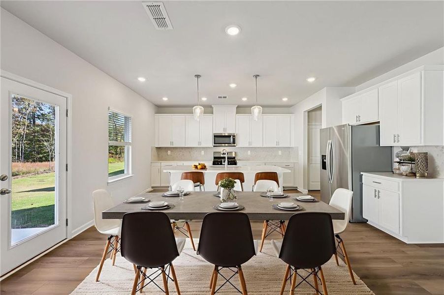 Furnished interior view inside a new home in The Oaks at Dawson, Dawsonville (Image 5). Furnished interior view inside a new home in The Oaks at Dawson, Dawsonville (Image 5).