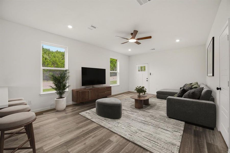 Furnished interior view inside a new home in , Granbury (Image 9). Furnished interior view inside a new home in , Granbury (Image 9).
