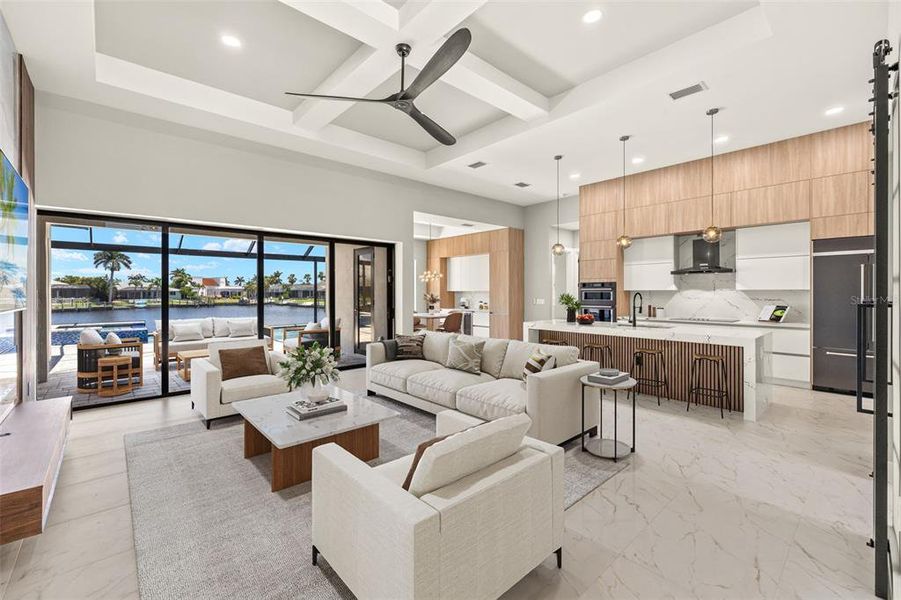 Furnished interior view inside a new home in , Cape Coral (Image 6). Furnished interior view inside a new home in , Cape Coral (Image 6).