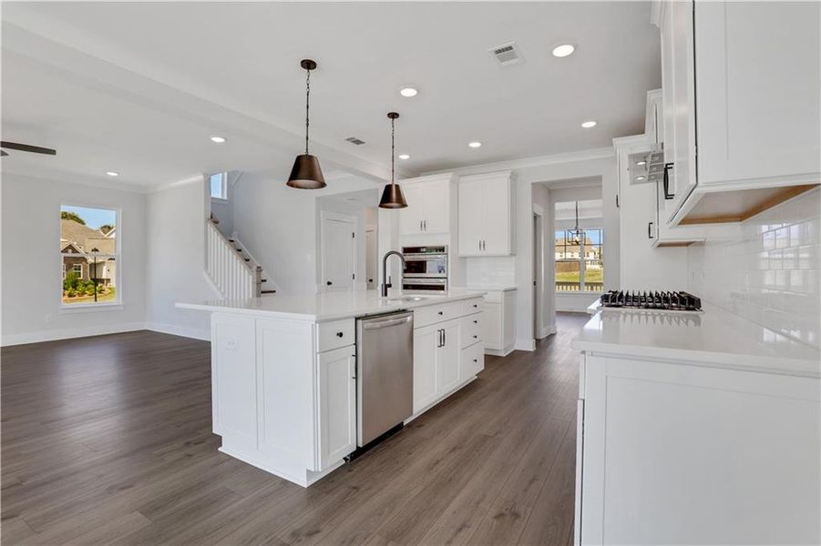 Furnished interior view inside a new home in Cambridge, Flowery Branch (Image 9). Furnished interior view inside a new home in Cambridge, Flowery Branch (Image 9).