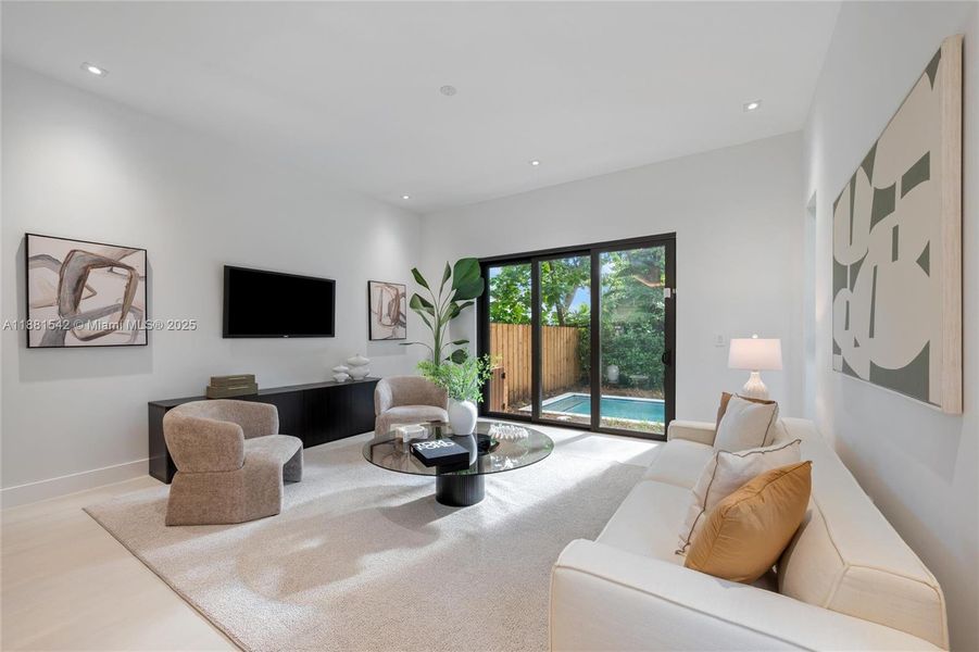 Furnished interior view inside a new home in , Miami (Image 16).