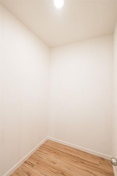 pantry featuring light wood finished floors