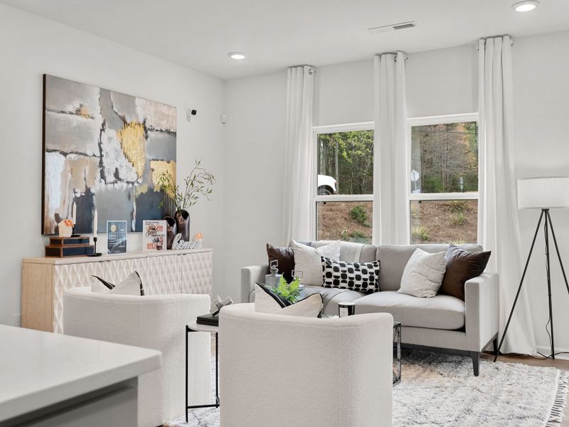 Furnished interior view inside a new home in Village Heights TH, Greensboro (Image 6).