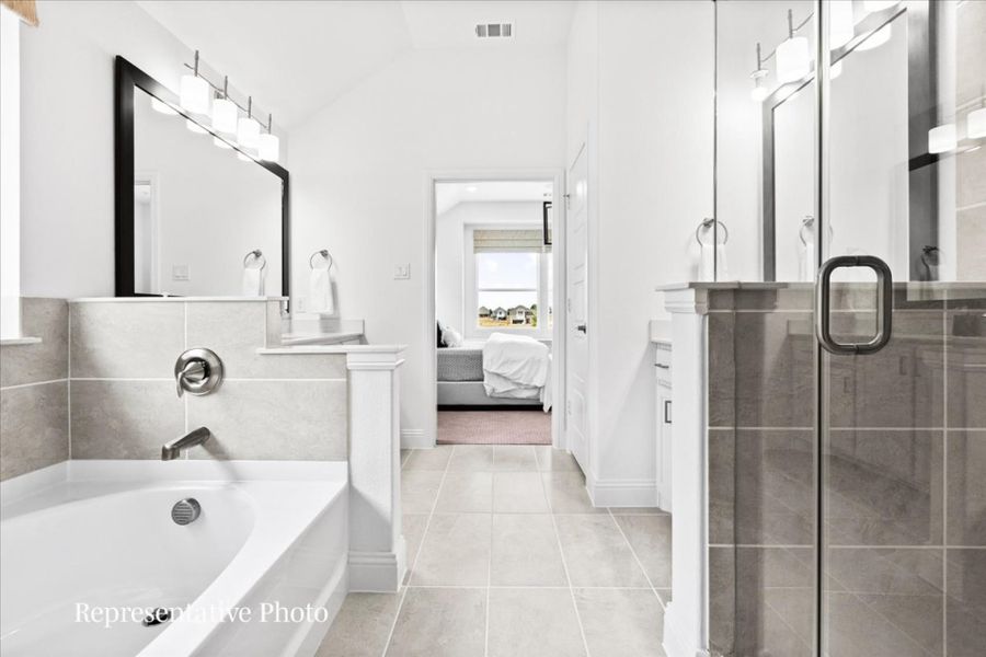 Furnished interior view inside a new home in River Ranch, Van Alstyne (Image 14).