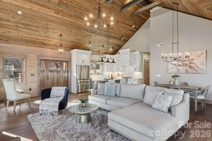 Furnished interior view inside a new home in , Maggie Valley (Image 29).