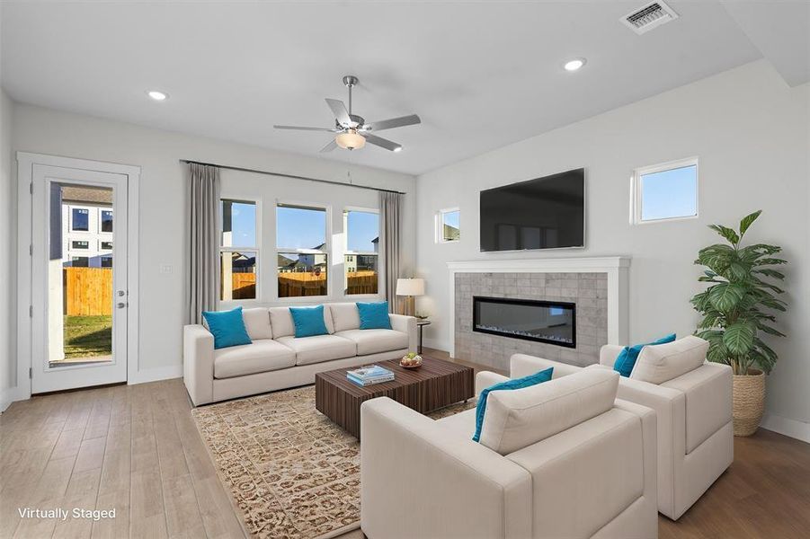 Furnished interior view inside a new home in Enclave at Cele, Pflugerville (Image 12).