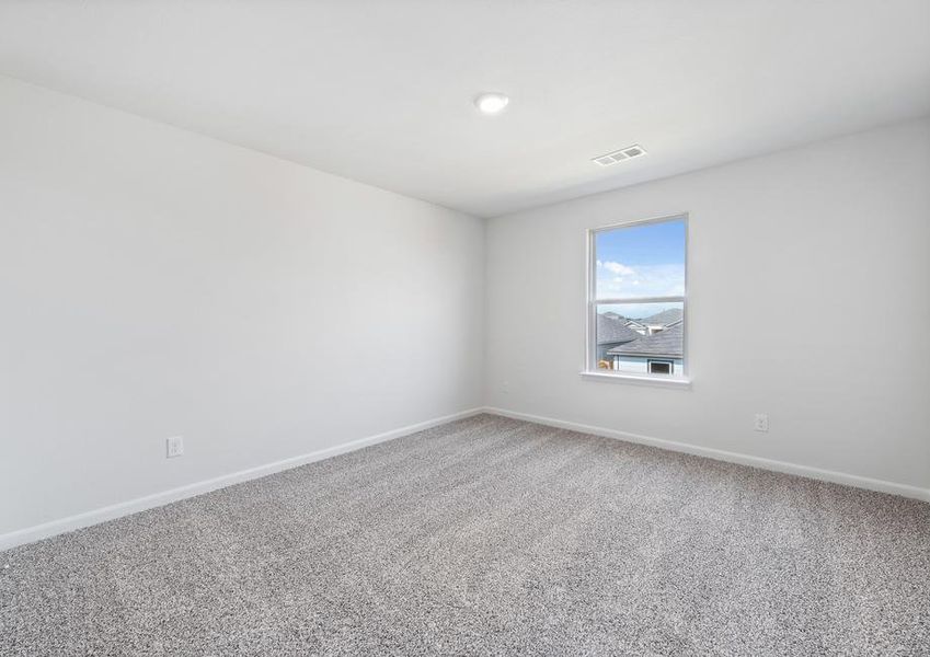 The fourth bedroom in the Cypress is a great space for a home office.