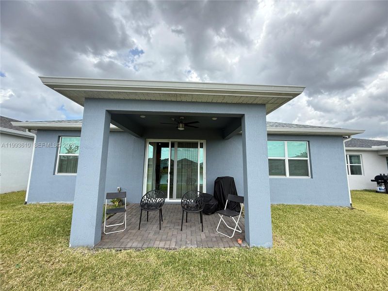 Exterior details and patio area of a home in Tradition, Port St. Lucie (Image 4).
