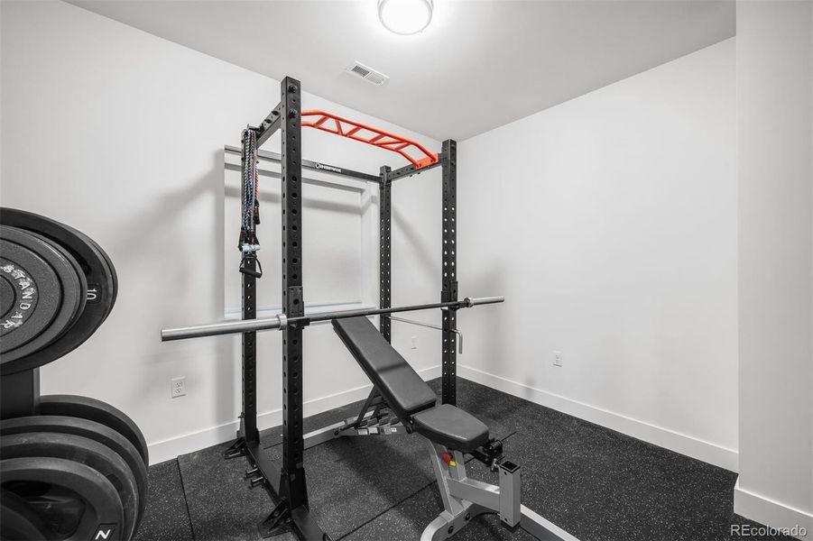 home gym with gym floors