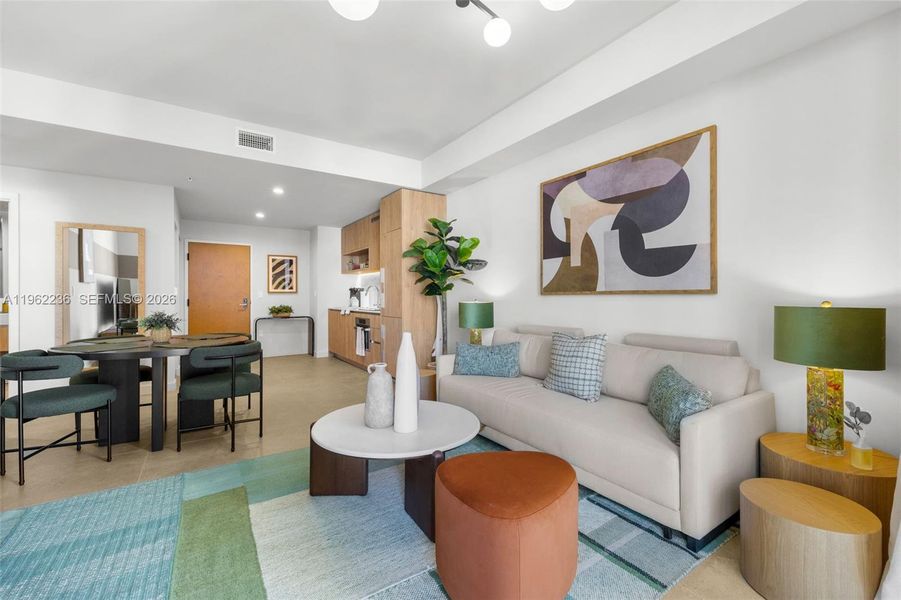 Furnished interior view inside a new home in , Miami (Image 7).