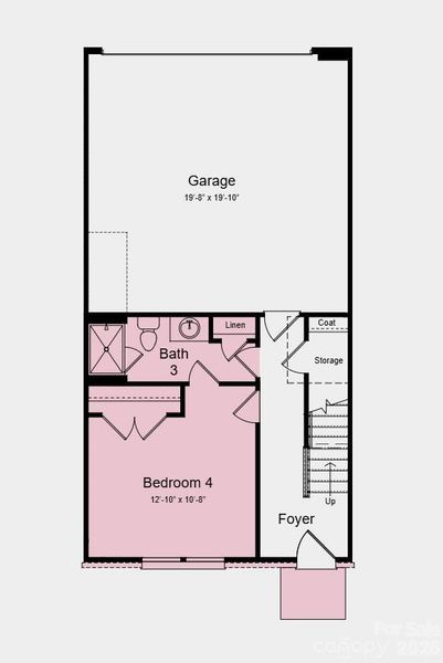 Lower Level Floor Plan - Additional Highlights Include: secondary bedroom with full bath in place of a flex room and a half bath and shower ledge in the primary bathroom Lower Level Floor Plan - Additional Highlights Include: secondary bedroom with full bath in place of a flex room and a half bath and shower ledge in the primary bathroom