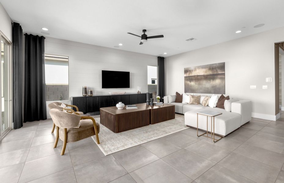 Representative furnished interior of a home built from the Parklane II by Pulte Homes in Saguaro Reserve - Majesty, Marana (Image 12).