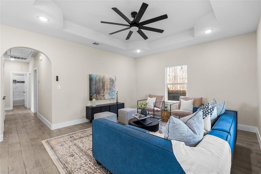 Furnished interior view inside a new home in , Granbury (Image 34). Furnished interior view inside a new home in , Granbury (Image 34).