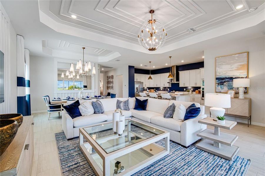 Furnished interior view inside a new home in Calusa Country Club, Lakewood Ranch (Image 2).