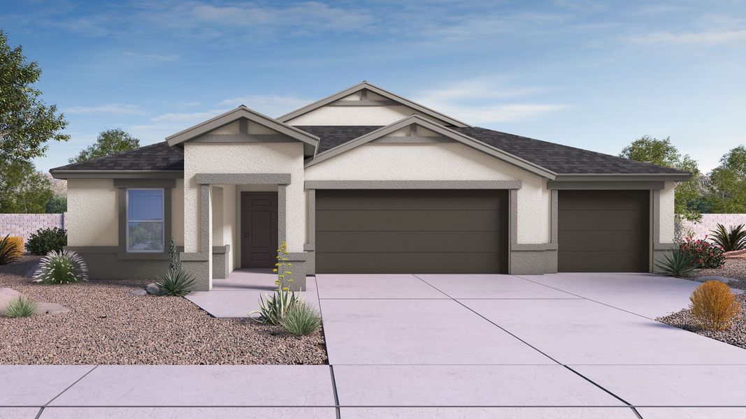 Representative exterior photo of a completed home built from the Courtland by D.R. Horton in Quail Ranch, San Tan Valley, AZ (Image 24).