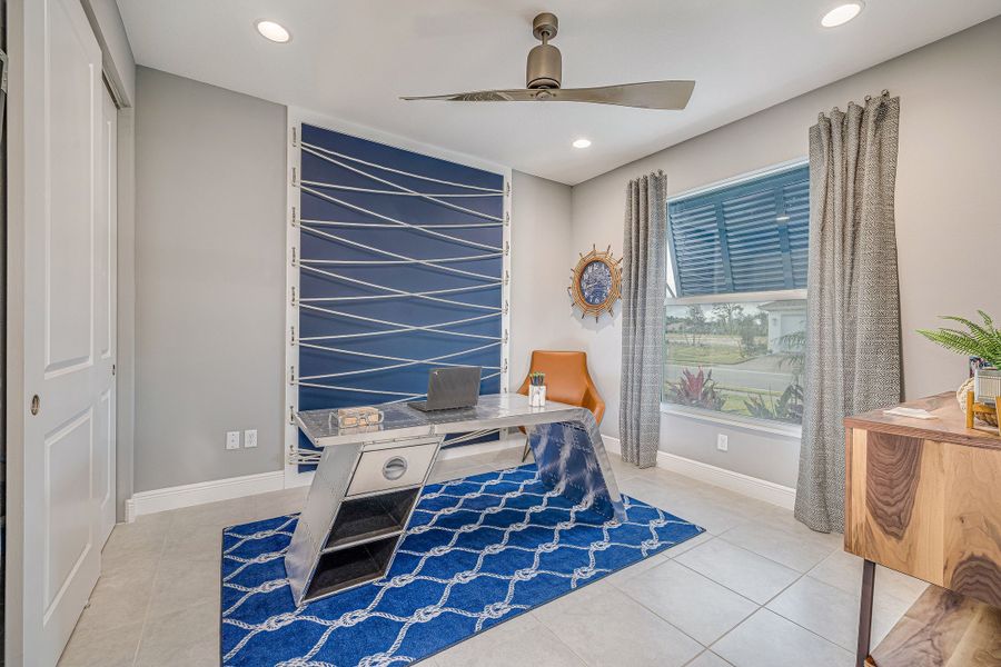 2D floor plan layout for the Cordella Jem by GHO Homes in High Pointe, Vero Beach, FL (Image 37).