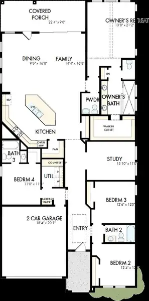 2D floor plan layout of this home in Mustang Lakes, Celina, TX (Image 2). 2D floor plan layout of this home in Mustang Lakes, Celina, TX (Image 2).