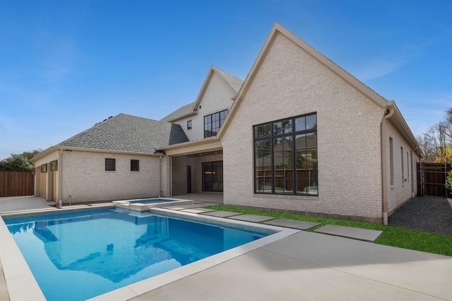 Exterior details and patio area of a home in , Dallas (Image 3). Exterior details and patio area of a home in , Dallas (Image 3).