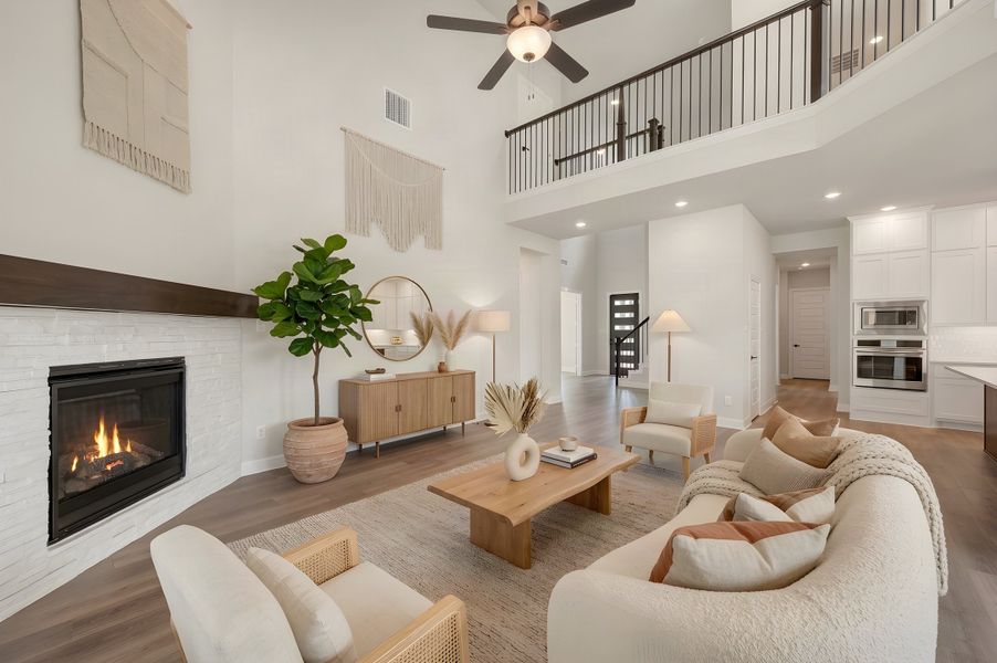 Furnished interior view inside a new home in Terraces – Classics, Rockwall (Image 7). Furnished interior view inside a new home in Terraces – Classics, Rockwall (Image 7).