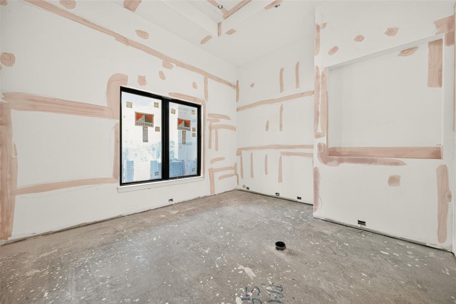 Built ins will be installed to the left of the niche.